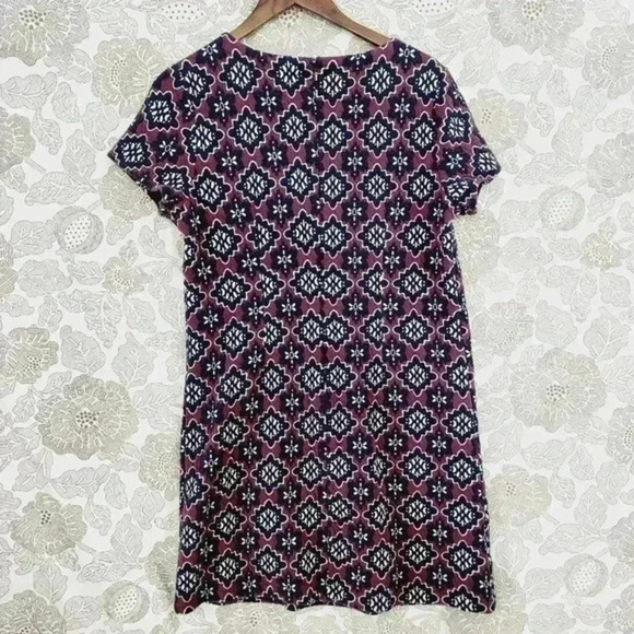 Loft Gauze Short Sleeve printed Shift Dress 10 - Picture 2 of 8